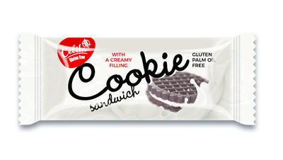 Cookie sandwich 36g - kakaové sušenky plněné krémovou náplní s vanilkovou příchutí
